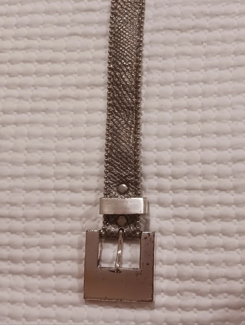 BB Simon Embossed Leather Ball Chain Belt